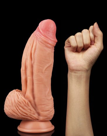 Lovetoy Realistische Xxl Dildo Met Balzak En Zuignap Cm Lichte