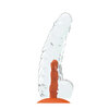 Dinoo - Primal Desires - Extra Grote Dildo met Zuignap Bronto 31 x 7,5 cm - transparant