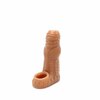 Kiotos Monstar 08 - Penis Sleeve - Penisverlenging - Met Ball Stretcher Opening - Diameter 50 mm - Siliconen - Beige