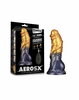 LoveToy - Dual Density Siliconen - Opblaasbare Dildo - Goud/Zwart - 19 cm
