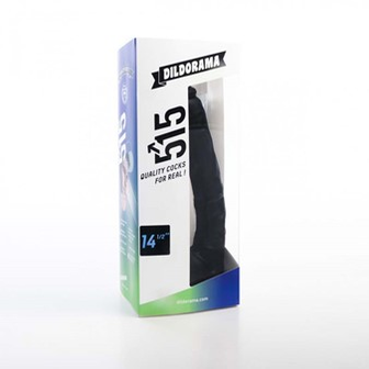 515 line Dildo 37 x 4.4 cm met zuignap - zwart - EROTIK-SJOP.COM