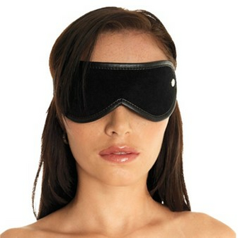 Leren oogmasker Luxe - Zwart