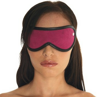 Leren oogmasker Luxe - Roze