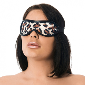 Leren oogmasker Luxe - Luipaard