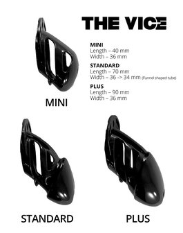 The Vice Kuisheidskooi | Peniskooi | Chastity Cage - zwart - Plus