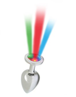 Rimba Toys RVS Buttplug met LED verlichting PISA - EROTIK-SJOP.COM