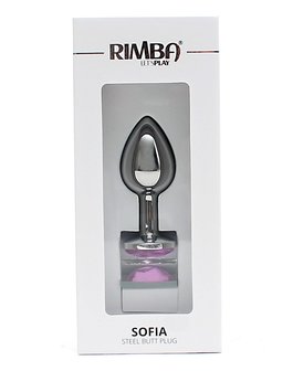 Rimba SOFIA Metalen Buttplug met kristal - roze - EROTIK-SJOP.COM