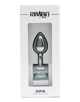 Rimba SOFIA Metalen Buttplug met kristal - wit - EROTIK-SJOP.COM