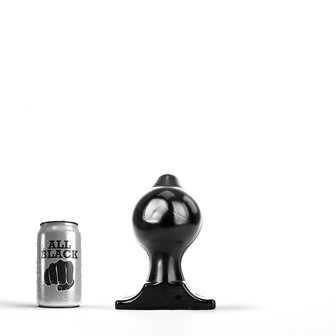 All Black Buttplug 18 x 10 cm - zwart - EROTIK-SJOP.COM