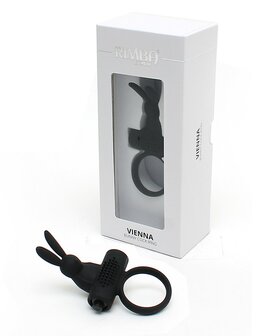 Rimba VIENNA vibrerende cockring met clitoris stimulatie - zwart - EROTIK-SJOP.COM