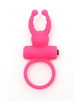 Rimba ROME vibrerende cockring met clitoris stimulatie - roze - EROTIK-SJOP.COM