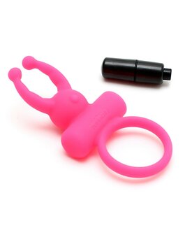 Rimba ROME vibrerende cockring met clitoris stimulatie - roze - EROTIK-SJOP.COM