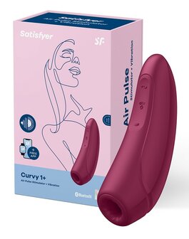 Satisfyer Curvy 1+ Rose Red App Connect Clitoris Vibrator - EROTIK-SJOP.COM