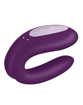 Satisfyer Double Joy Met app en Bluetooth Partner Vibrator - paars - EROTIK-SJOP.COM