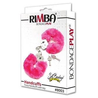 Rimba Bondage Play - Politie handboeien met roze bont