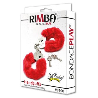 Rimba Bondage Play - Politie handboeien met rood bont