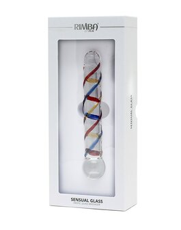 Rimba Sensual Glass Glazen Dildo Rachella - transparant/rood/blauw/geel