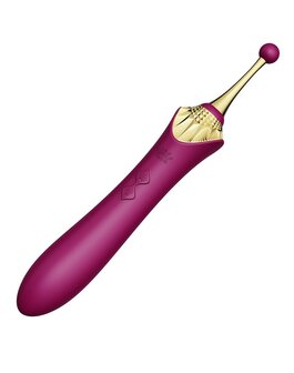 ZALO Clitoris Pinpoint Vibrator Bess met extra opzetstukken - robijn rood