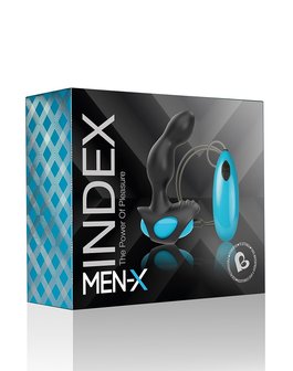 Rocks-off Men-X Index Prostaat vibrator - zwart/blauw