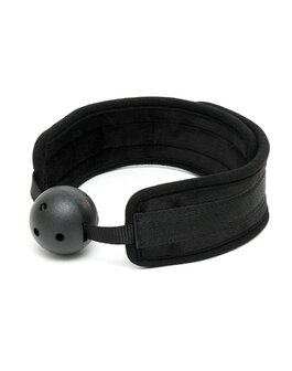 Rimba - Comfortabele ball gag - Zwart - Verstelbaar