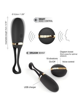 Dorcel - Secret Delight - Vibrerend Ei - Met Voice Control - Zwart