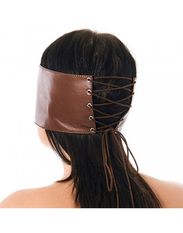 Blinddoek met uitsparing neus leer -bruin