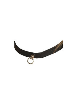 Rimba - Collar 1.5 cm Breed - Zwart leer