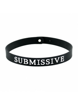 Rimba - Halsband - Collar Met Tekst - Submissive - Verstelbaar - Siliconen