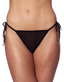 Tanga slip van zwart fantasie kant