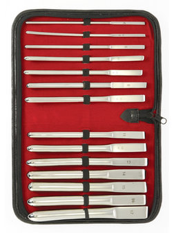 Dilator / sound set RVS (14 stuks) in luxe bewaar etui