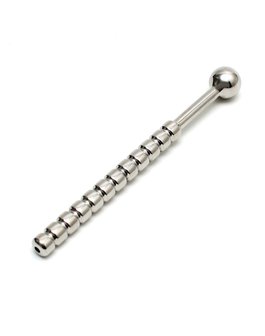 Rimba - Geribbelde Holle Urethral - Plasbuig Plug &oslash; 10 mm