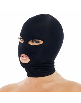 Rimba - SM Hoofdmasker - Hood uit elastische stof Met Gaten Voor ogen En mond