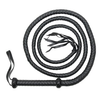 Rimba - Zweep - Arabische Bullwhip - 250 cm - Zwart