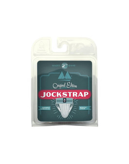 BIKE Jockstrap met elastische band 2 inch wit/grijs