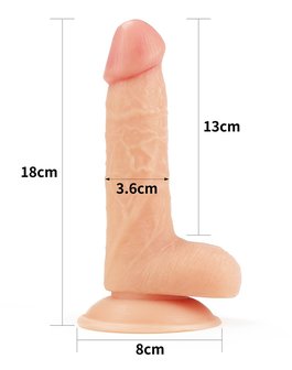 Lovetoy - Easy Strap-on Set Met dildo Van 18 cm - Lichte Huidskleur