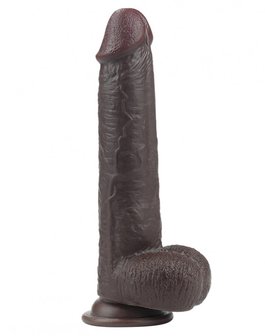 Lovetoy - Dildo met Sliding Skin - Bewegende Huid 23 x 4 cm - bruin