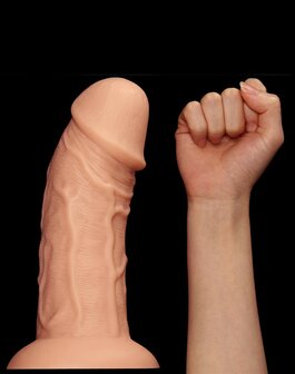 Lovetoy - Realistische Gebogen XXL Dildo 24 cm - Lichte Huidskleur