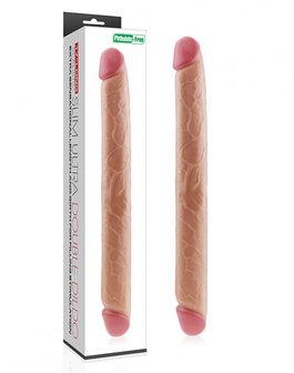 Lovetoy - Kingsize Slim Ultra Dubbele Dildo 45 cm - Lichte Huidskleur