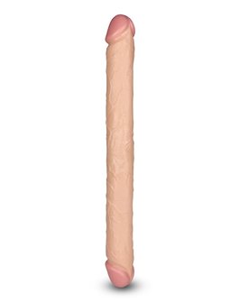 Lovetoy - Kingsize Slim Ultra Dubbele Dildo 45 cm - Lichte Huidskleur