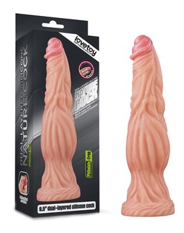 Lovetoy - Realistische XXL Dildo Met aderen 24 cm - Lichte/donkere Huidskleur