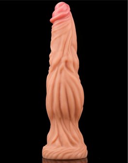 Lovetoy - Realistische XXL Dildo Met aderen 24 cm - Lichte/donkere Huidskleur