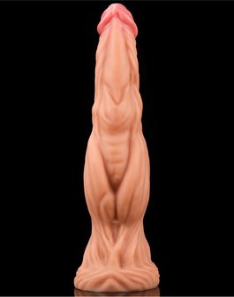 Lovetoy - Realistische XXL Dildo Met aderen 24 cm - Lichte/donkere Huidskleur