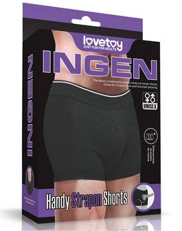 Lovetoy - Unisex Strap-on Short - Zwart - Maat S