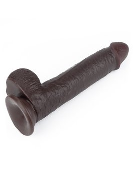 Lovetoy - Dildo met Sliding Skin - Bewegende Huid 23 x 4 cm - bruin