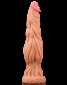 Lovetoy - Realistische XXL Dildo Met aderen 24 cm - Lichte/donkere Huidskleur