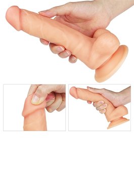 Lovetoy - Easy Strap-on Set Met dildo Van 19 cm Met Balzak - Lichte Huidskleur