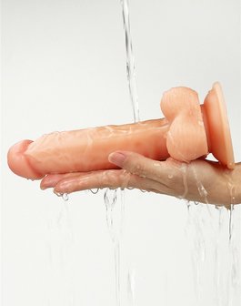 Lovetoy - Easy Strap-on Set Met dildo Van 19 cm Met Balzak - Lichte Huidskleur