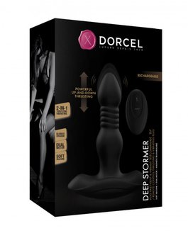 Dorcel - Deep Stormer Stotende Buttplug met Afstandsbediening - zwart