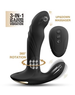 Dorcel Roterende Prostaat Massager met afstandsbediening MULTI P-JOY - zwart