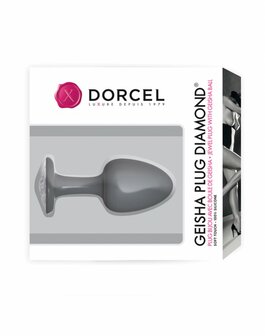 Dorcel Geisha Buttplug Diamond met bewegend metalen gewichtje en transparant kristal - maat M